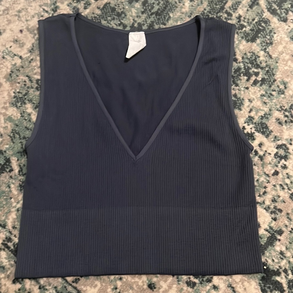 Deep V Neck Crop Tank
